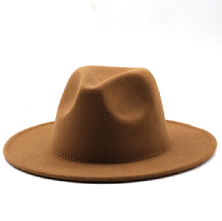 Шляпа Федора фетровая, св.коричневый