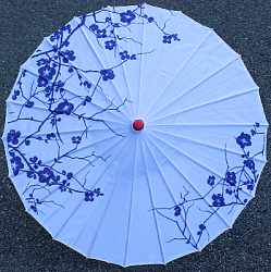 Китайские тканевые зонтики Гжель 82х54см, №5
