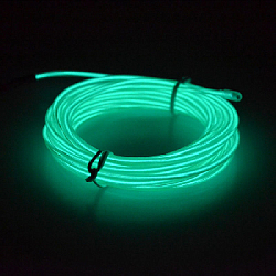Шнур неоновый светящийся 5 м, зеленый