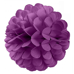Бумажное украшение Цветочный шар-соты 30 см, фиолетовый