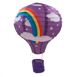 Подвесной фонарик "Воздушный шар Радуга" 40 см, сиреневый