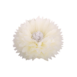 Бумажный цветок 30 см айвори+белый