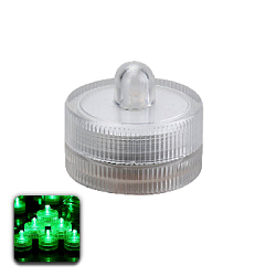 Светодиодная водостойкая свеча-таблетка 3 х 2,5 см, зеленый
