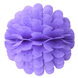 Бумажное украшение Цветочный шар-соты 30 см, сиреневый