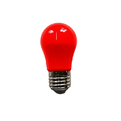 Лампа светодиодная Груша d-45 E27 W3, красный