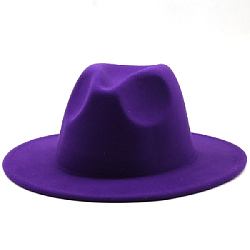 Шляпа Федора фетровая, фиолетовый