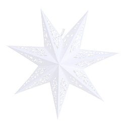Звезда семиконечная бумажная 45 см Вензель, белый