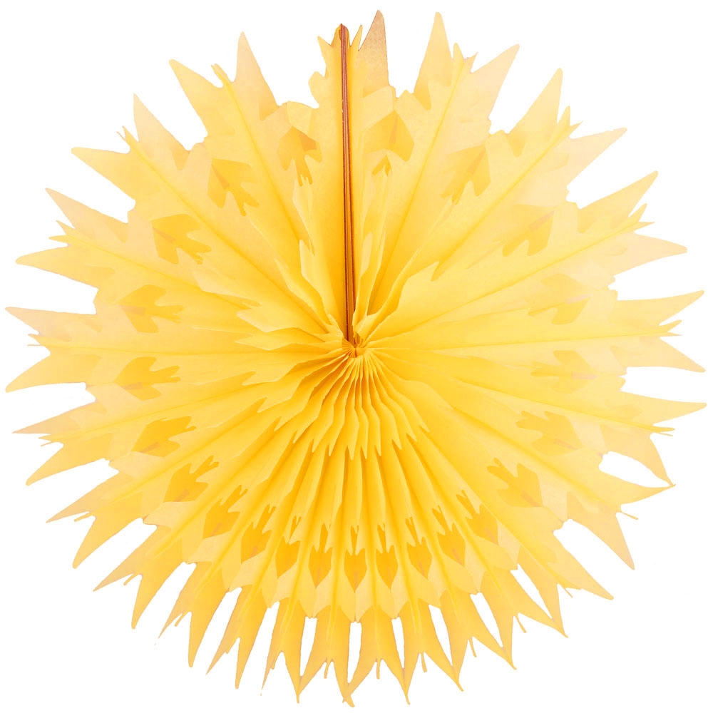 Снежинка обьемная 50 см ярко-желтый Снежинка обьемная 50 см ярко-желтый