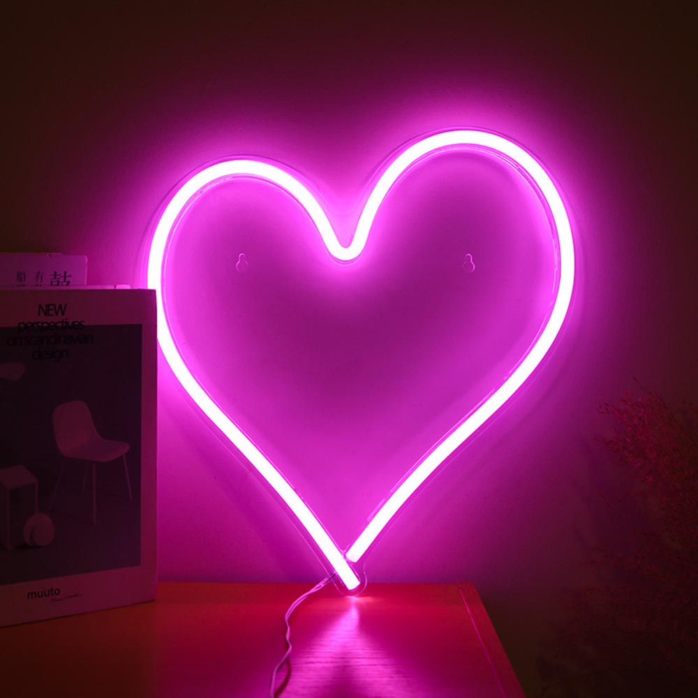 Cветильник LED NEON "Сердце"  31 х 32 см, от USB