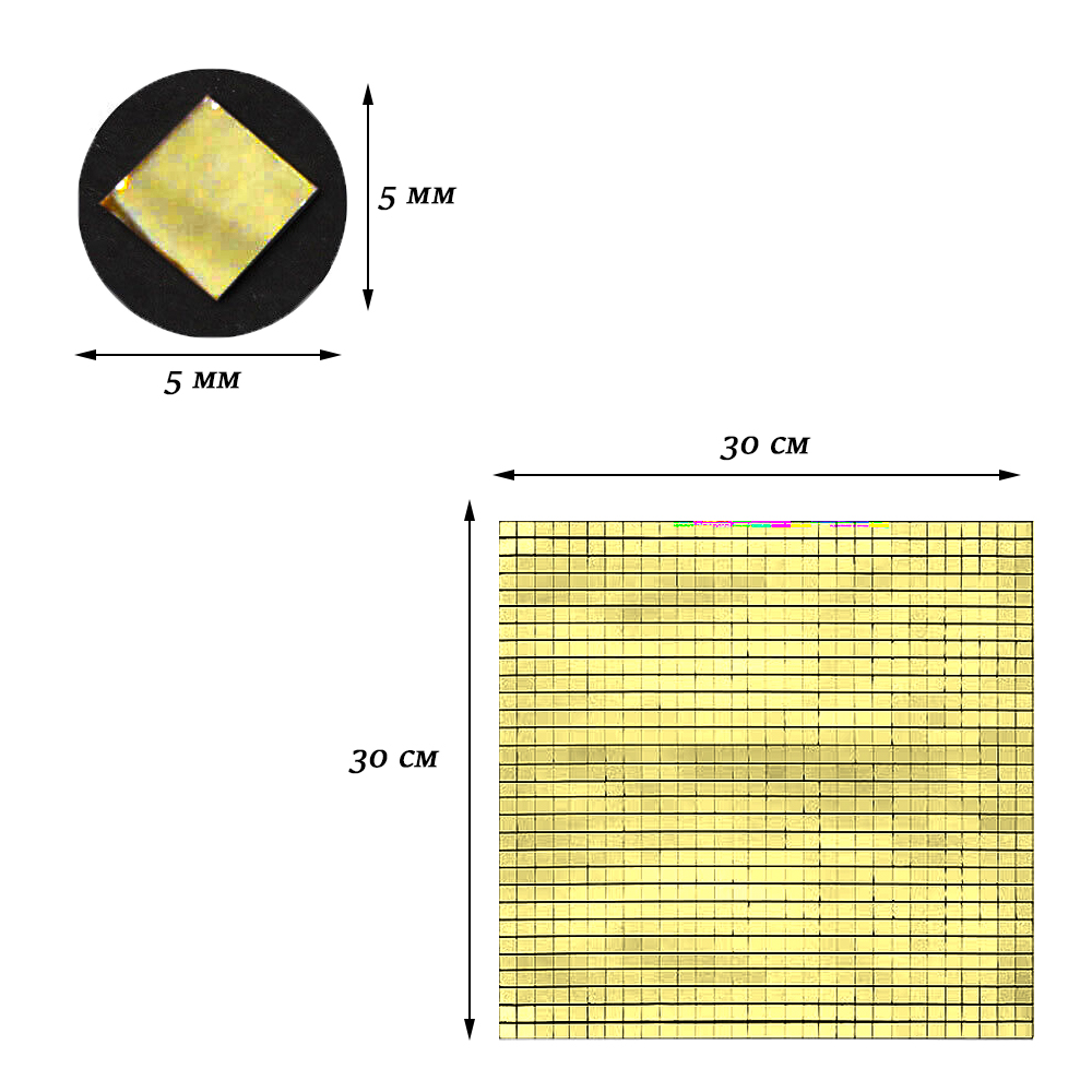 Лента самоклеящаяся зеркальная мозаика 30х30см 5х5мм, золото