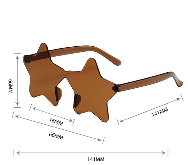 Очки звезды коричневые № 3