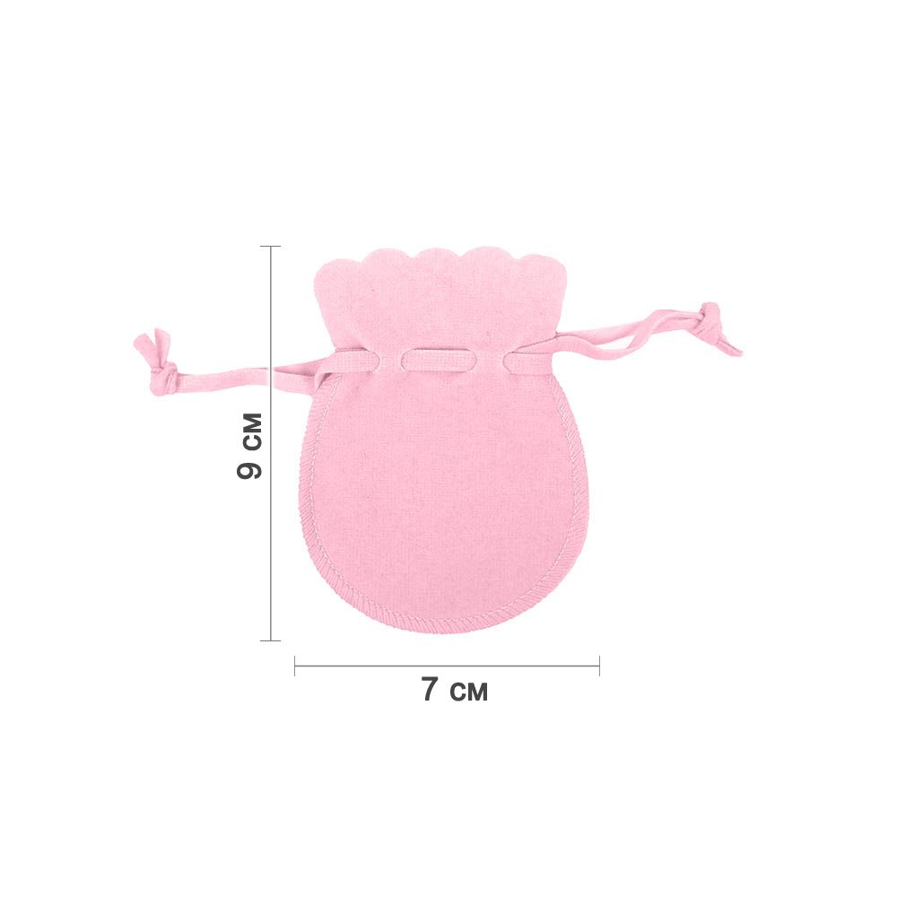 Мешочек замшевый (3) 7х9 см, розовый