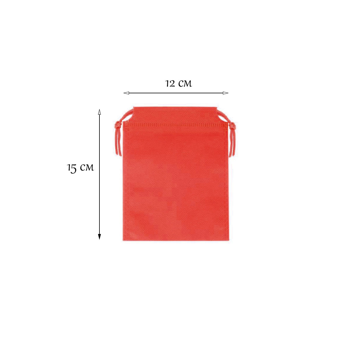 Мешочек из спанбонда (2) 15х12см, красный