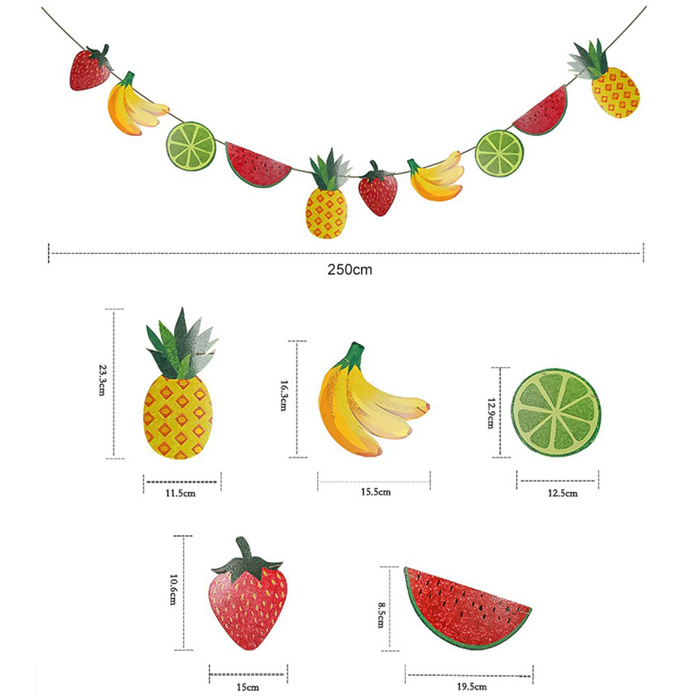 Гирлянда на веревке Фрукты 2,5 м