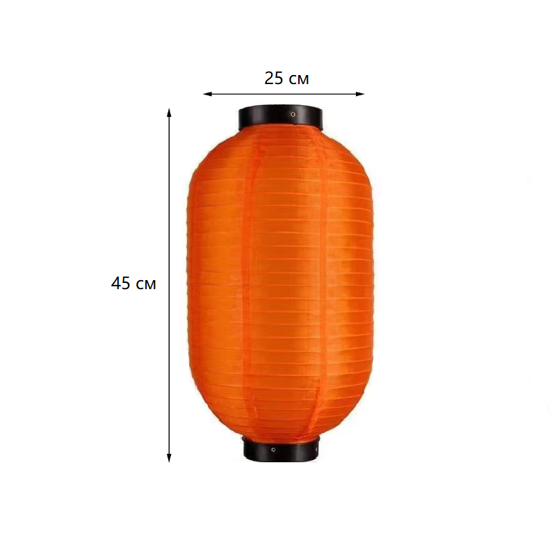 Китайский фонарь Цилиндр 25х45 см, оранжевый
