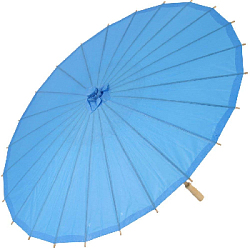 Китайские бумажные зонтики 60 х 42 см синий