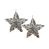 Набор фантов Звезда одностронняя 30см х 2 шт, Серебро