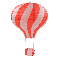 Подвесной фонарик "Воздушный шар"зигзаг 40 см красный+белый