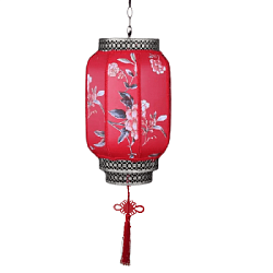 Китайский подвесной фонарь с цоколем 50х30 см, №6