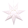 Звезда семиконечная бумажная 40 см , Звезды и точки, белый