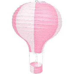 Подвесной фонарик "Воздушный шар" 40 см розовый+белый