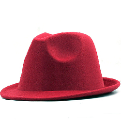 Шляпа Трилби фетровая, алый