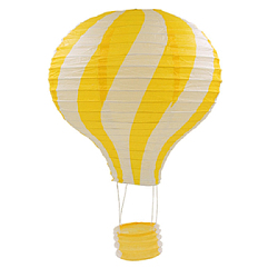 Подвесной фонарик "Воздушный шар"зигзаг 40 см желтый+белый