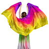 Платок-вуаль для танца 2,5м х 114 см, фиолетовый+малиновый+оранжевый+желтый