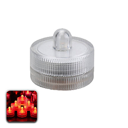 Светодиодная водостойкая свеча-таблетка 3 х 2,5 см, красный