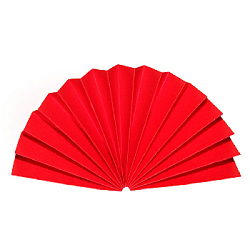Веер-гармошка 160г/м 20 см, красный