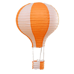 Подвесной фонарик "Воздушный шар" 40 см оранжевый+белый
