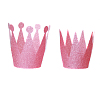Набор Корона короля и королевы 6 шт 10 см Розовый