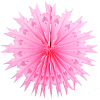 Снежинка обьемная 50 см розовый