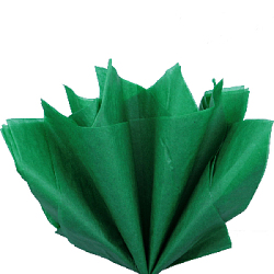 Бумага тишью зеленая 76 х 50 см, 100 листов 17-19 г/м