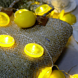 Гирлянда № 32 Дольки лимона 3 м 20 ламп от сети