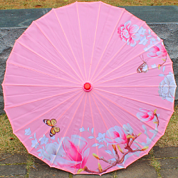 Китайские тканевые зонтики цветочные 82х54см, №1