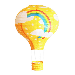 Подвесной фонарик "Воздушный шар Радуга" 40 см, желтый