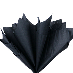 Бумага тишью черная 76 х 50 см, 10 листов 17-19 г/м