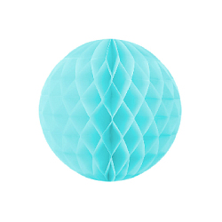 Бумажное украшение шар 20 см голубой