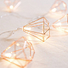 Гирлянда Бриллиант 3D 13 углов 3 м 20 ламп розовое золото от сети 