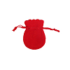 Мешочек замшевый (3) 7х9 см, красный