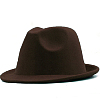 Шляпа Трилби фетровая, темно-коричневый