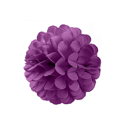 Бумажное украшение Цветочный шар-соты 20 см, фиолетовый