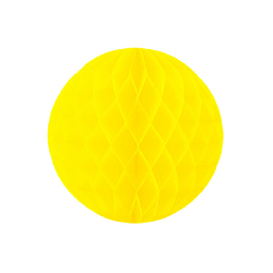 Бумажное украшение шар 20 см желтый