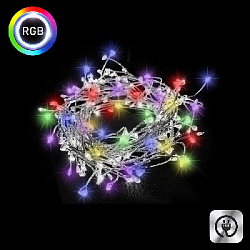 Гирлянда LED Роса-Мишура от сети, 3м х 300 диодов, разноцветный RGB