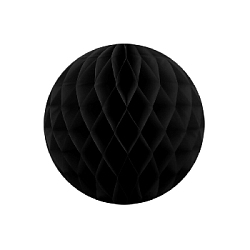 Бумажное украшение шар 20 см черный