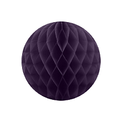 Бумажное украшение шар 20 см фиолетовый