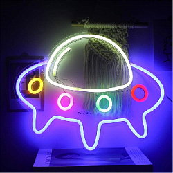 Cветильник LED NEON "Космическая тарелка" 40 х 32 см, от USB