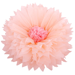 Бумажный цветок 50 см персиковый+розовый