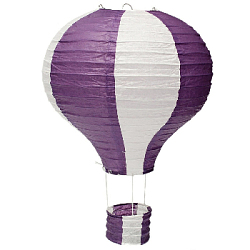 Подвесной фонарик "Воздушный шар" 40 см фиолетовый+белый